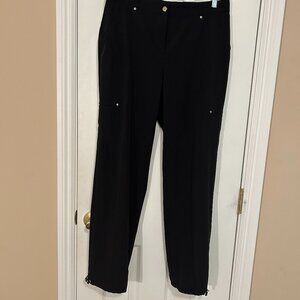 CHICO'S ZENERGY Black Pants SZ 1 (M8) Regular Performance Travel with 6 pockets